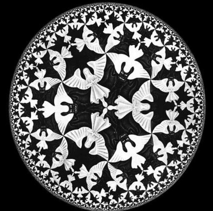 “Círculo límite IV», de M. C. Escher”